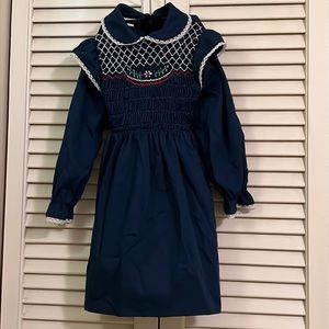 Vintage children’s Sears, Roebuck & Co Navy Smock Dress